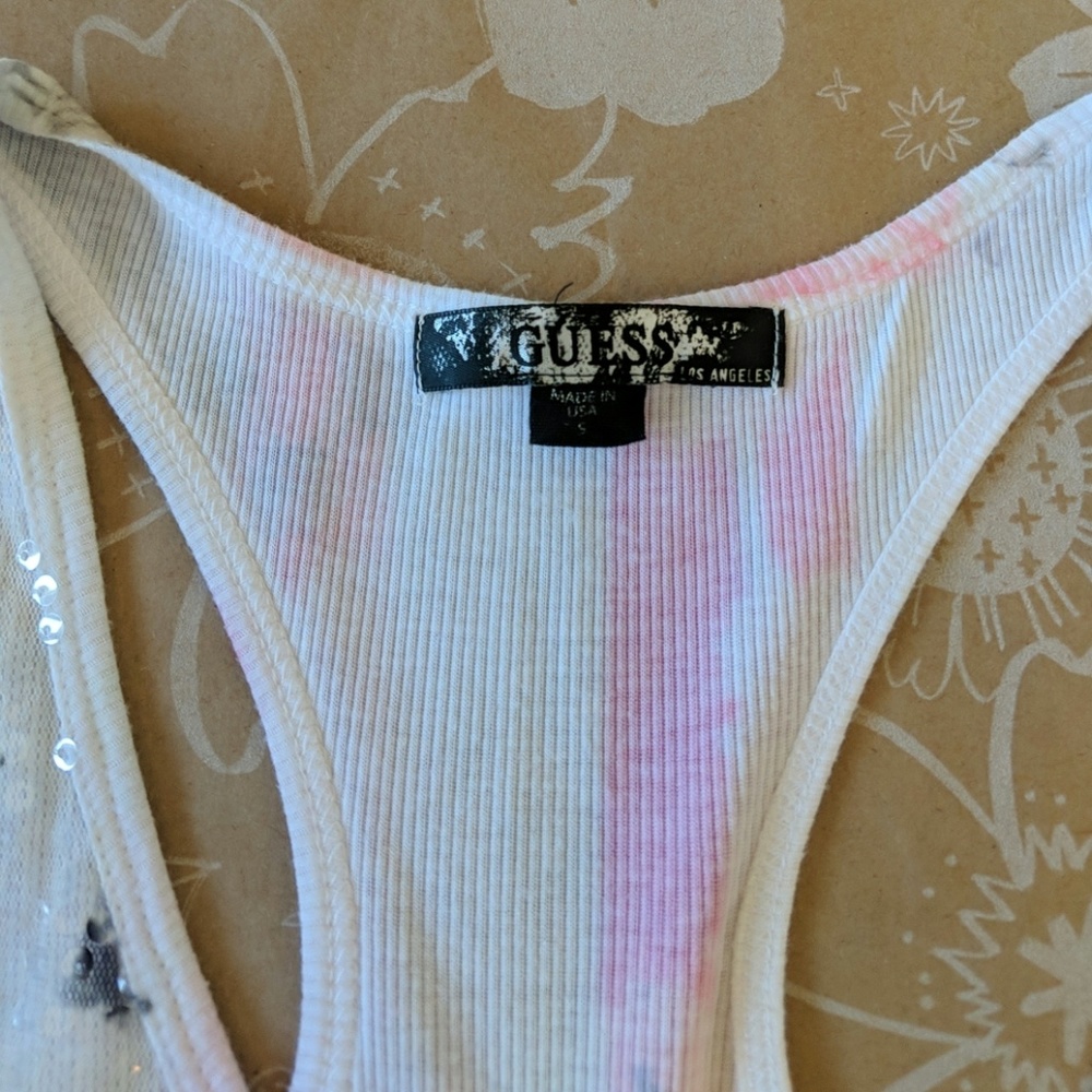 Small Guess Sequin Racerback Tank - Picture 2 of 6